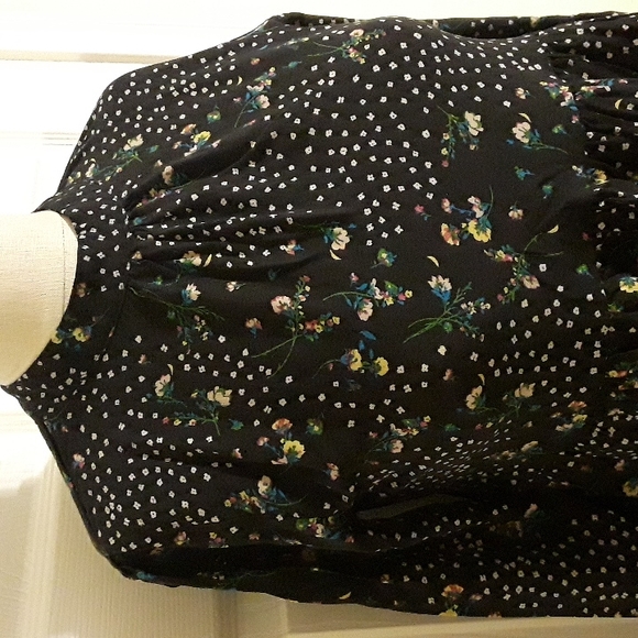 Art Class Floral Long sleeve Ruffle tiered High Neck boho Top Girls XL Women S - Picture 4 of 14